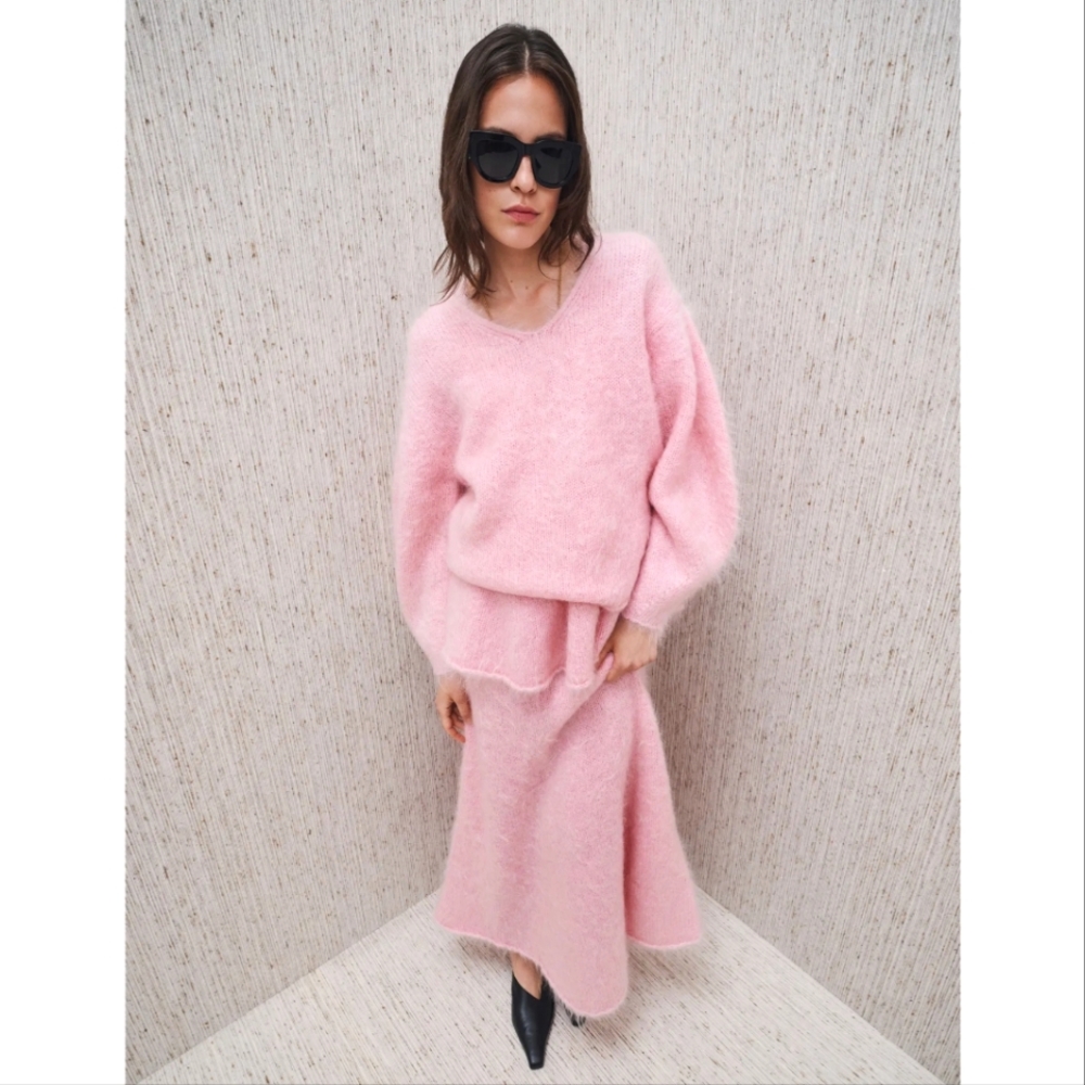 By Malene Birger Hevina Fluffy Mohair Skirt